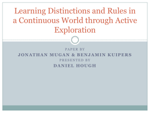 Learning Distinctions and Rules in a Continuous World through