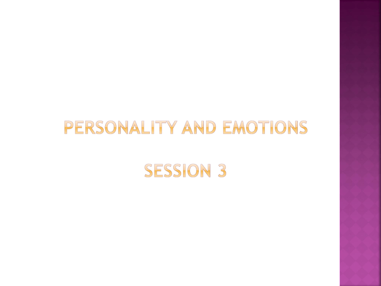 Personality And Emotions