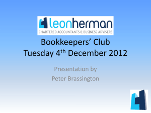 Bookkeepers Club (Dec 2012) Top VAT Tips v2