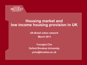 Housing market and low income housing provision in UK