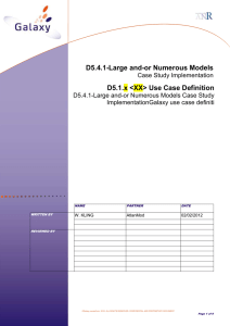D5.4.1 Large and-or Numerous Models Case Study Implementation