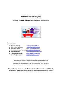 SCORE Contest Project Building a Public Transportation