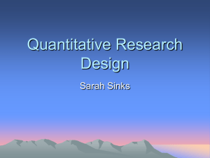 Quantitative Research Design
