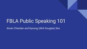 FBLA Public Speaking 101