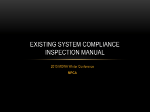 Existing system compliance inspection Manual