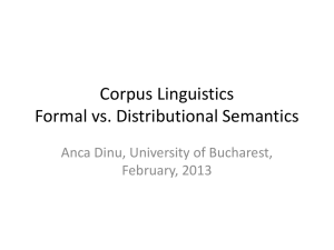 Formal vs. Distributional Semantics