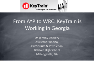 Implementing KeyTrain in High Schools for Maximum Success
