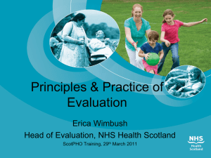 outcome evaluation - Scottish Public Health Observatory