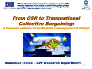 Presentation, Transnational Bargaining & Participation by