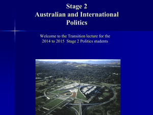 Stage 2 Australian and International Politics