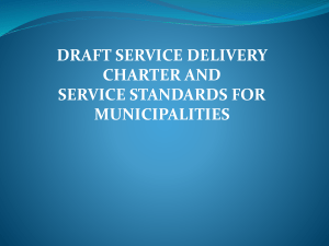 Draft Service Standard & Charter