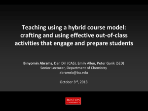 Boston University*s Chemical Writing Program: Designing and