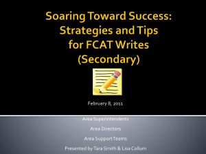 FCAT Writing Strategies - the School District of Palm Beach County