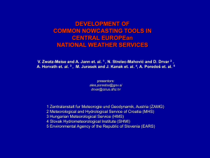 Nowcasting of satellite / radar images