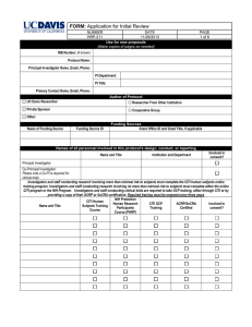 FORM: Application for Initial Review