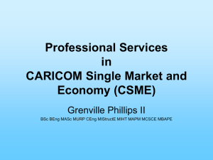 Professional Services in CARICOM Single Market and Economy