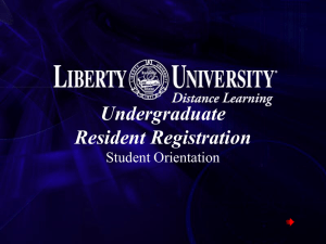 Undergraduate Resident Registration