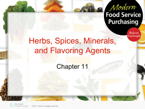 Herbs, Spices, Minerals, and Flavoring Agents - Delmar