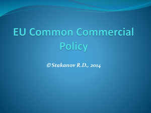 The objectives and principles of the common commercial policy of
