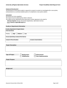 Project Feasibility Initial Request Form