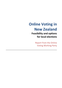 Online Voting in New Zealand: Feasibility and options for local