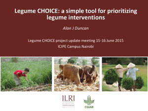 Legume Choice tool overview 150615