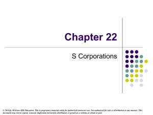 S Corporation Taxes - McGraw Hill Higher Education