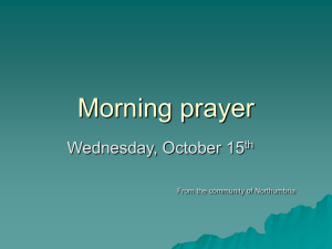 Morning prayer - Episcopal Church