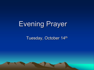 Evening Prayer - Episcopal Church