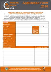Application Form - Carterton Community College