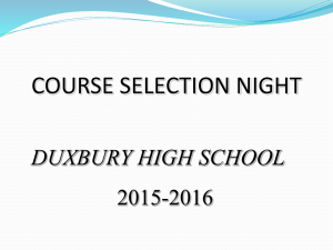 Course Selection Evening Powerpoint