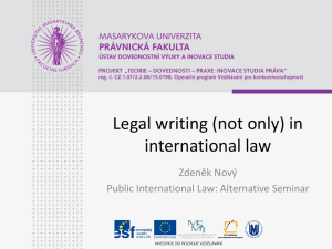 Legal writing (not only) in international law