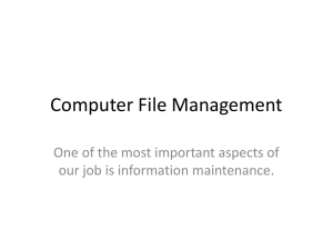 Organizing Computer File