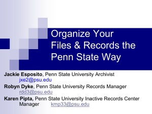 Organize Your Files & Records the Penn State Way