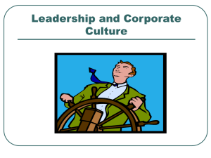 Leadership and Corporate Culture