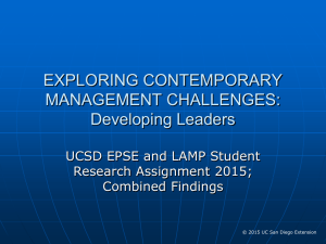 Developing Leaders - UC San Diego Extension