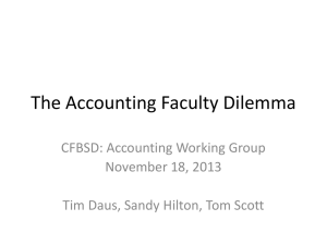 The Accounting Faculty Dilemma
