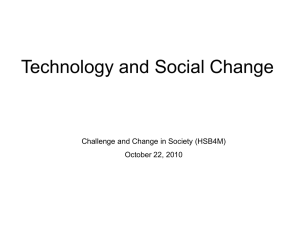 Technology and Social Change - EDU1270Y