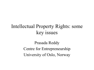 Intellectual Property and Economic Development: some key issues
