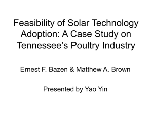 Feasibility of Solar Technology Adoption: A Case Study on