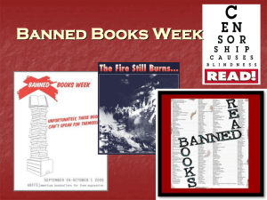 Banned Books - Ashley High Library Media Assistants