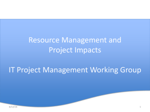 Resource Management and Project Impacts