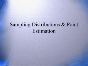 Sampling Distributions & Point Estimation