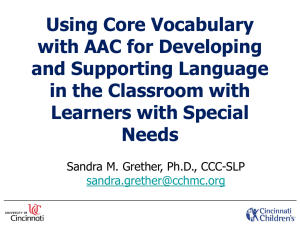 AAC in the Educational Setting - Ohio Speech-Language