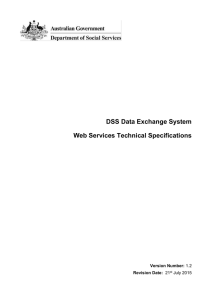 DSS Data Exchange System Web Services Technical Specifications
