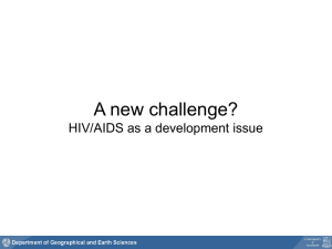 A new challenge? HIV/AIDs as a development issue