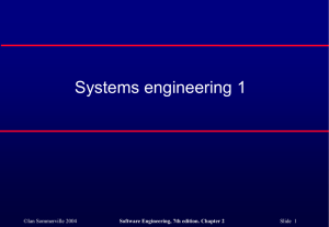 Systems Engineering - Systems, software and technology