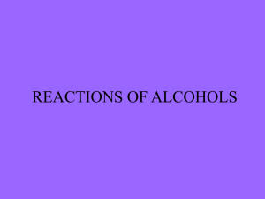 REACTIONS OF ALCOHOLS