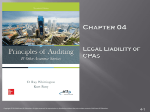 Legal Liability of Audtiors - McGraw Hill Higher Education