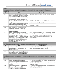 8th Grade US History Curriculum Guide (2013-2014)